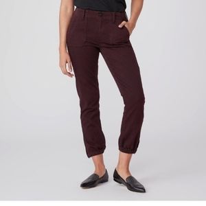 NWT PAIGE 'Maisley' Jogger - Vintage Black Cherry, Size 23